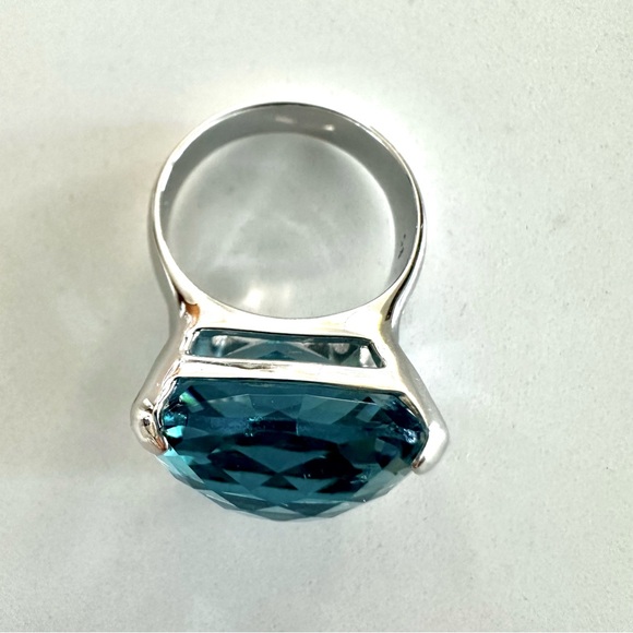Swarovski Gemma Aquamarine Blue Crystal Ring - Picture 3 of 3